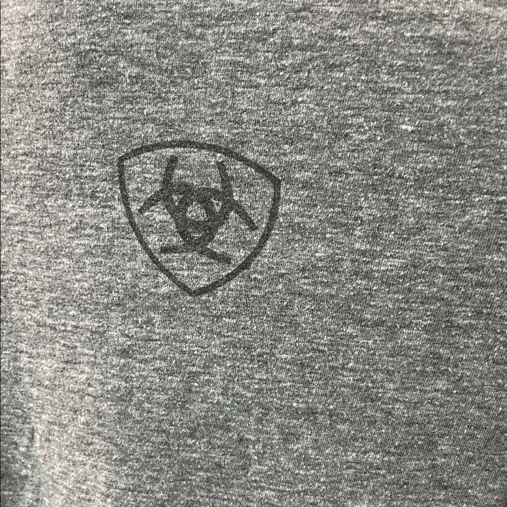 Ariat Heather Gray Men's Short Sleeve Tee short sleeve men’s shirt size medium - Picture 3 of 6